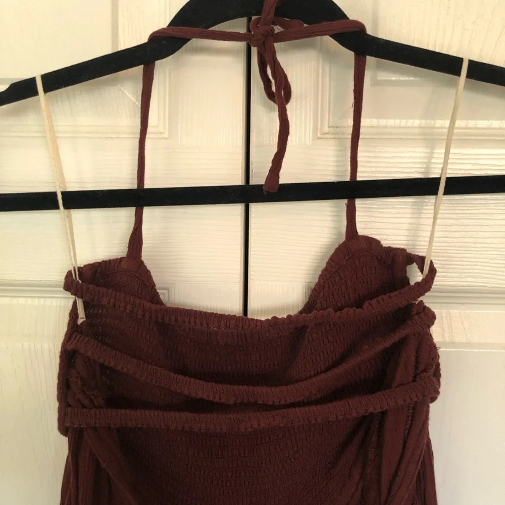 Free People Mocha Brown Extratropical Maxi Dress Size XS_6